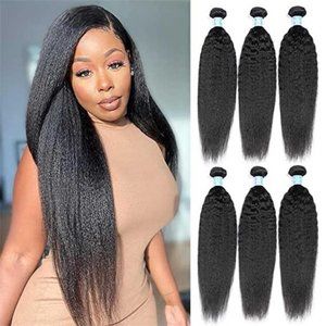 Panse Hair kinky straight bundles 10A Grade Brazilian Kinky Straight Human Hair